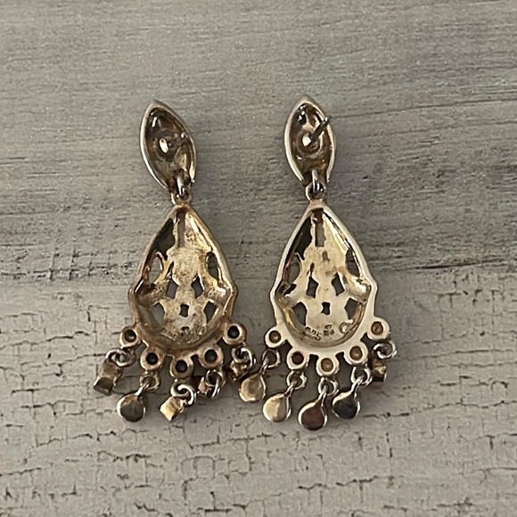 Beautiful Judith Jack Silver Marcasite Earrings. - Picture 3 of 4